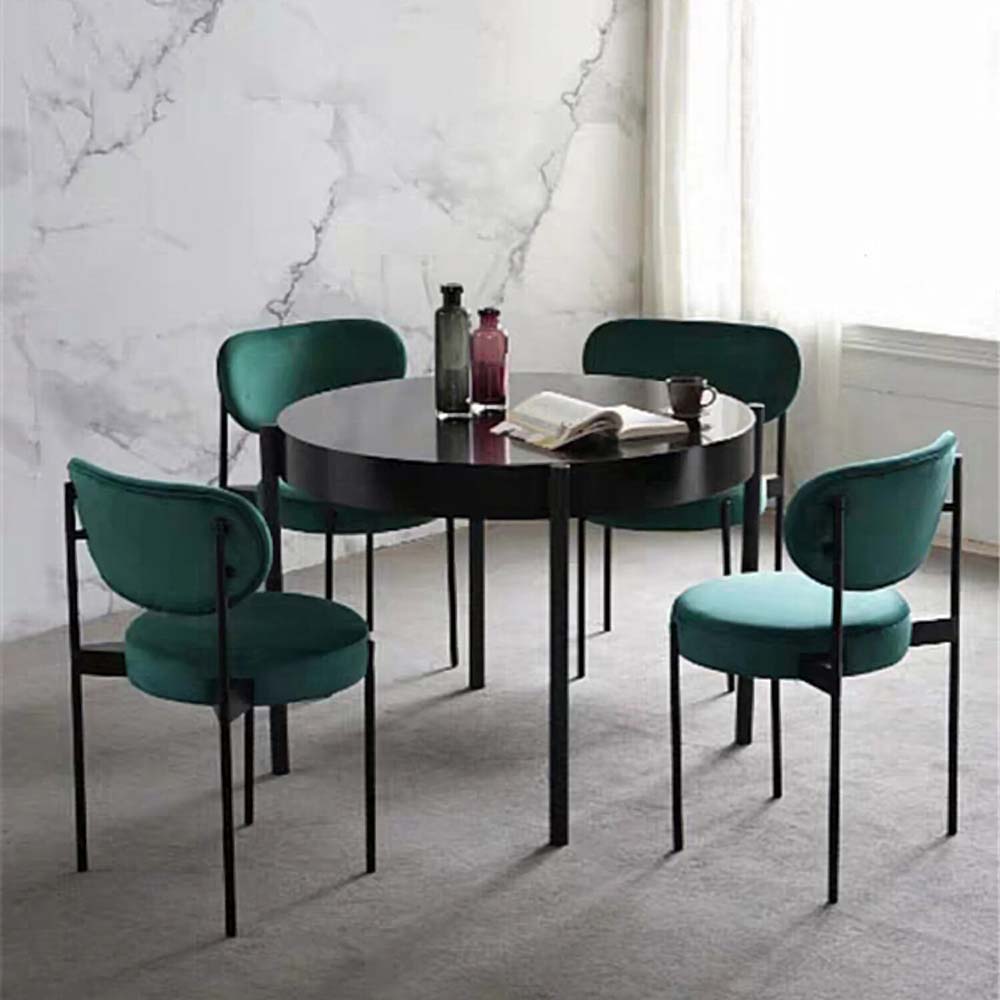 Fabric Lounge Metal Armless Chair