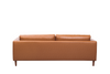 Italian Design Leather Brown 3 Seater Leather Sofa For House Lobby Executive Reception