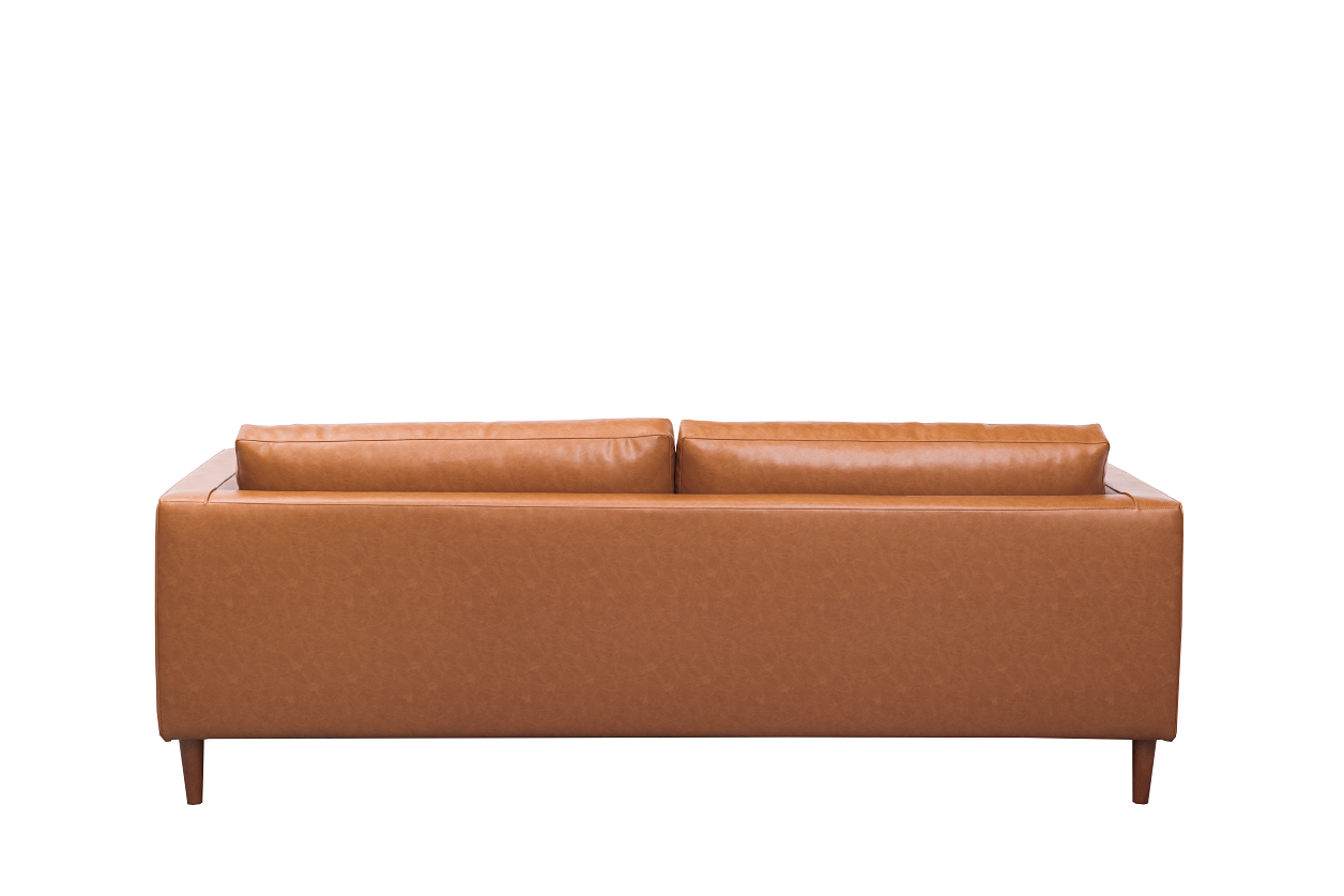 Italian Design Leather Brown 3 Seater Leather Sofa For House Lobby Executive Reception