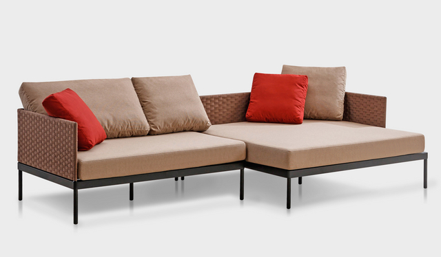 Modern Upholstered Metal Outdoor Sofas
