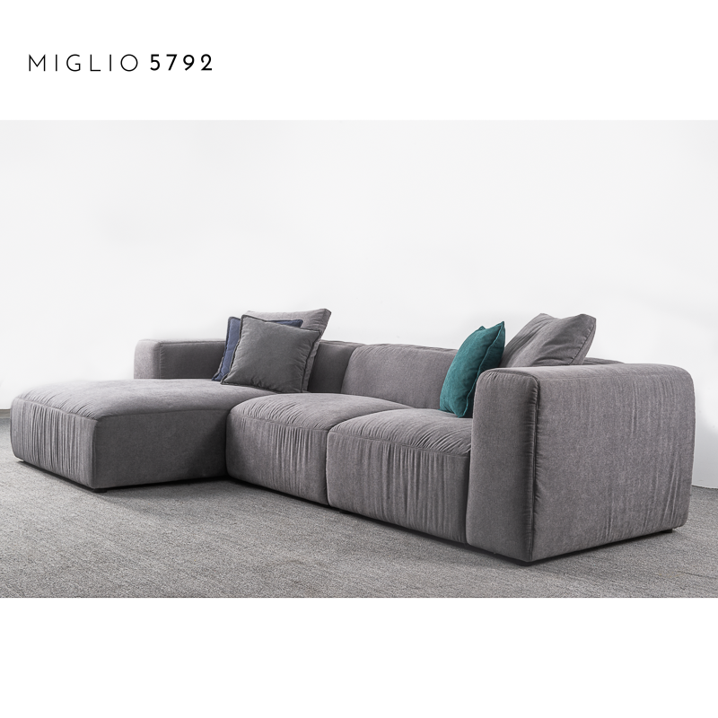 Quality Living Room L Shaped Cloud Couch Sectional Sofa Set