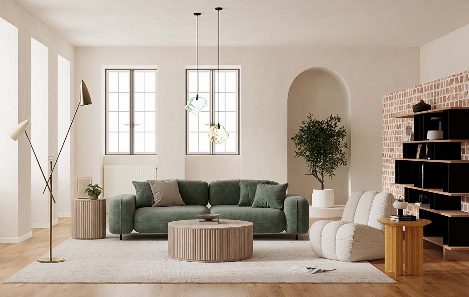Discover the Dreamy Comfort of MIGLIO's Minimalist Two-Seater Sofa