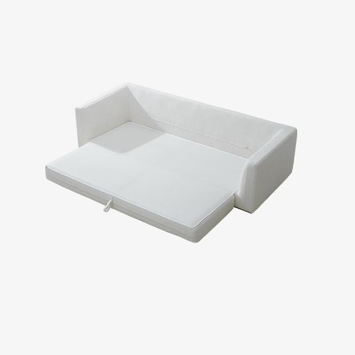 Modern White Upholstered Sleeper Sofa