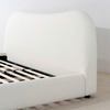 Minimalism White Ear Shape King Size Bed Frame with Headboard