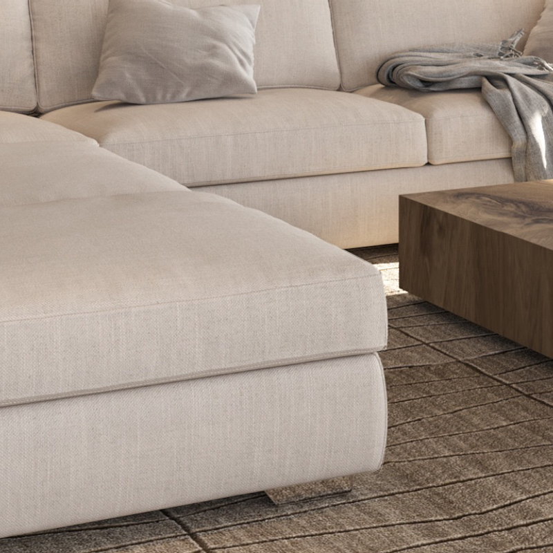 Scandinavian Living Room Modular Sectional Fabric Sofa