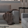 Scandinavian Home Simple Grey 3 Seater Sofa Set