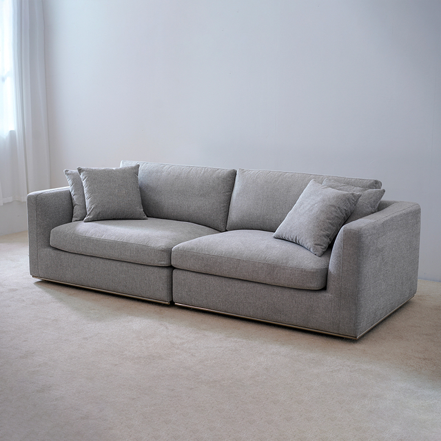 Modern Upholstered 3 Seater Sectional Sofa Living Room