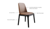 Nordic Style Dining Room Brown Leather Metal Dining Chair