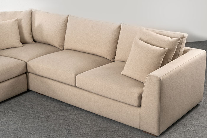 Italian Style Furniture Modern Sofas Sectional L Shape Fabric Sofa Set