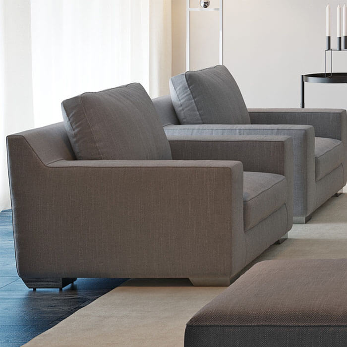 Italian Style Living Room Grey Modular Sofa