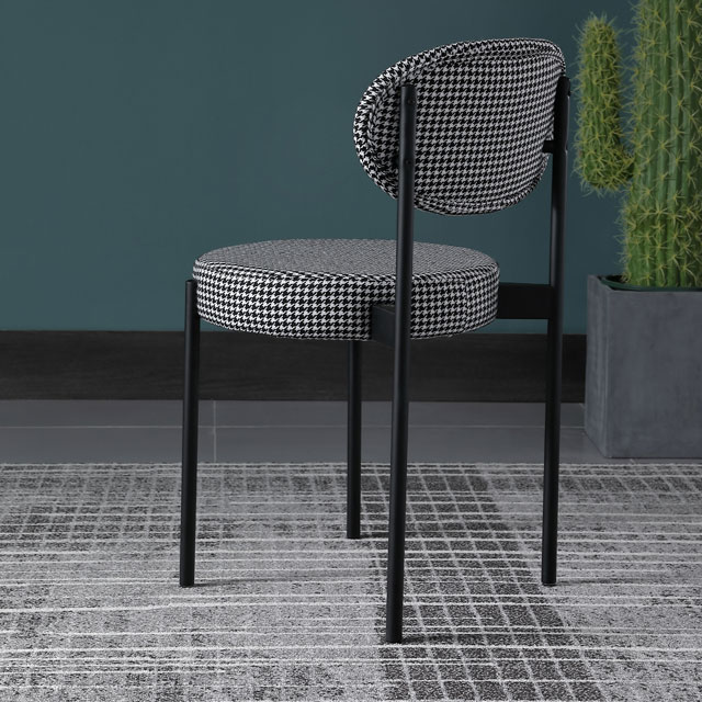 Fabric Lounge Metal Armless Chair