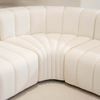 Outdoor Minimalist Modular Upholstered L-shaped Sectional Sofa with Ottoman