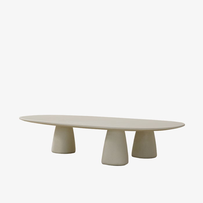 Contemporary Fiberglass Coffee Table for Living Room