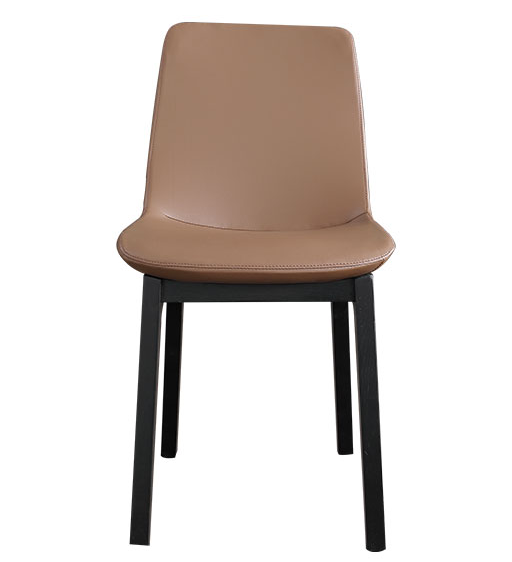 Brown Lounge Leather Dining Armless Chair