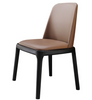 Nordic Style Dining Room Brown Leather Metal Dining Chair