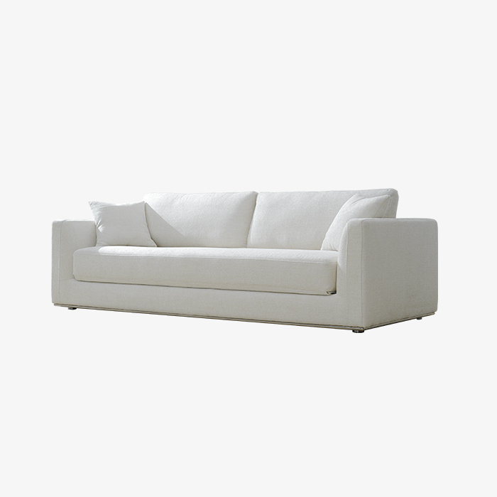 Modern White Upholstered Sleeper Sofa