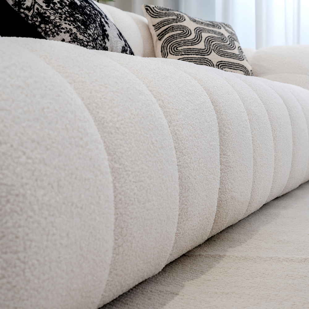 Curved armrest sofa