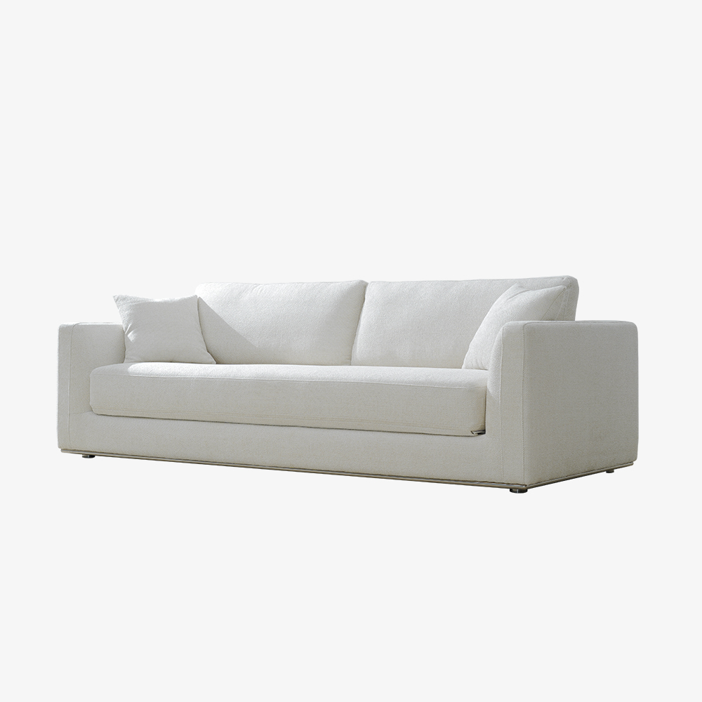 Modern White Upholstered Sleeper Sofa