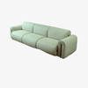 Modern Contemporary Three-Seater Sofa with Removable Armrests