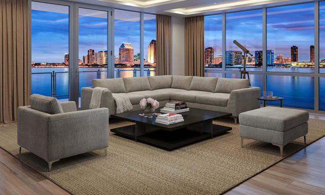 Living Room Furniture Modern Design Modular L Shape Fabric Sofa