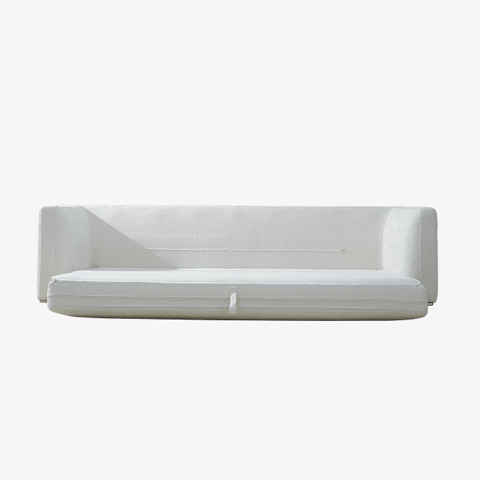 Modern White Upholstered Sleeper Sofa