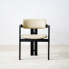 Modern Upholstered Leather Dining Armchair 