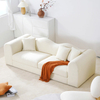 Luxury Wave Curved Two Seater Minimalist Teddy Fleece Sofa for Living Room