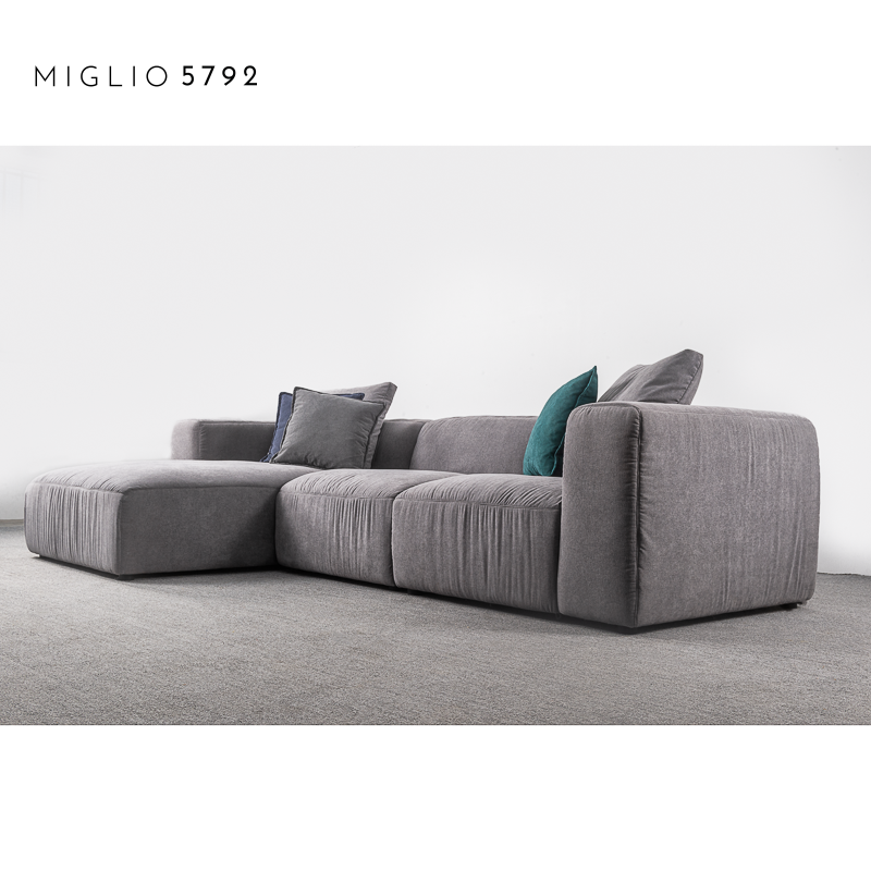 Quality Living Room L Shaped Cloud Couch Sectional Sofa Set