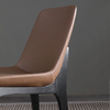 Brown Lounge Leather Dining Armless Chair