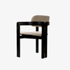 Modern Upholstered Leather Dining Armchair 