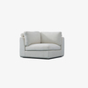 Minimalist Grey Modular Upholstered Sofa for Living Room