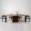 Modern Walnut Wood Rectangle Dining Table for Dining Room&Kitchen