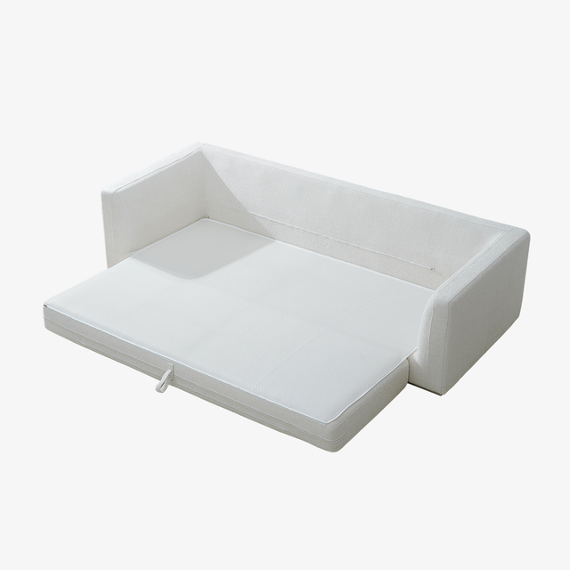 Modern White Upholstered Sleeper Sofa