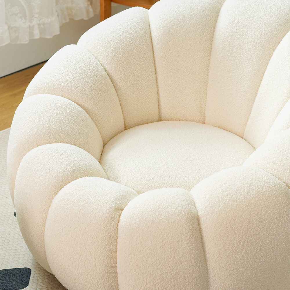 Pumpkin Lazy Swivel Sofa Chair Nordic Cloud Cute Chair