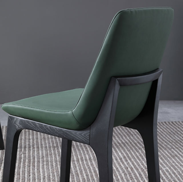 Modern Leather Cushion Metal Armless Chairs