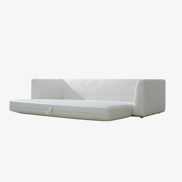 Modern White Upholstered Sleeper Sofa