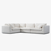 Minimalist Grey Modular Upholstered Sofa for Living Room