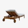Outdoor Adjustable Lounger with Cushion