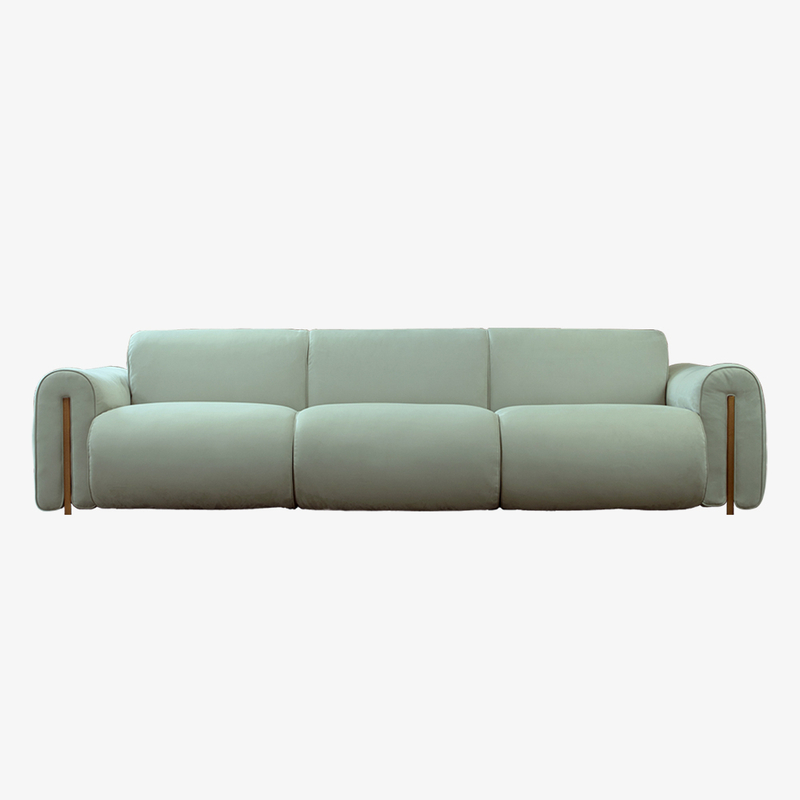 Modern Contemporary Three-Seater Sofa with Removable Armrests