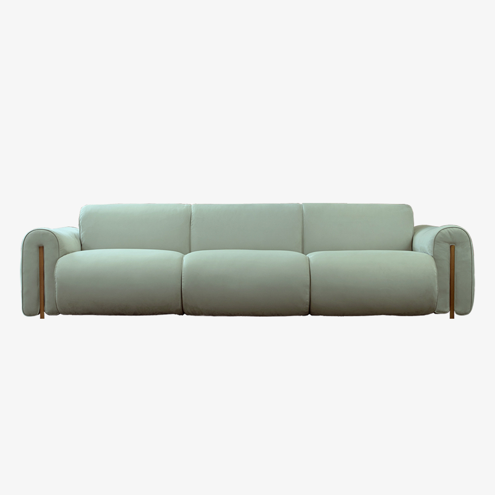 Modern Contemporary Three-Seater Sofa with Removable Armrests