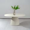 Concrete Indoor/Outdoor Round Dining Table with Pedestal Base