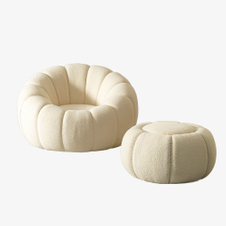 Pumpkin Lazy Swivel Sofa Chair Nordic Cloud Cute Chair