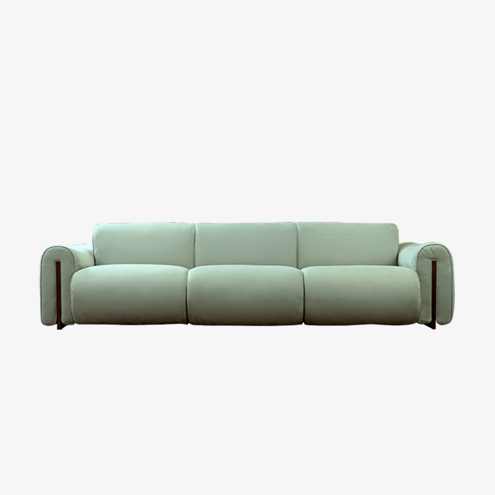 Modern Contemporary Three-Seater Sofa with Removable Armrests