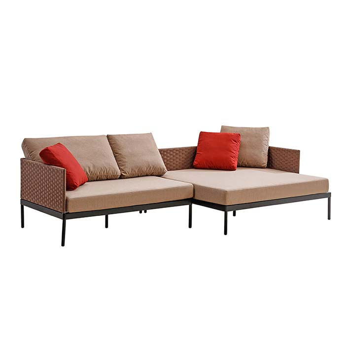 New Arrival All Weather Garden Woven Outdoor Sofa