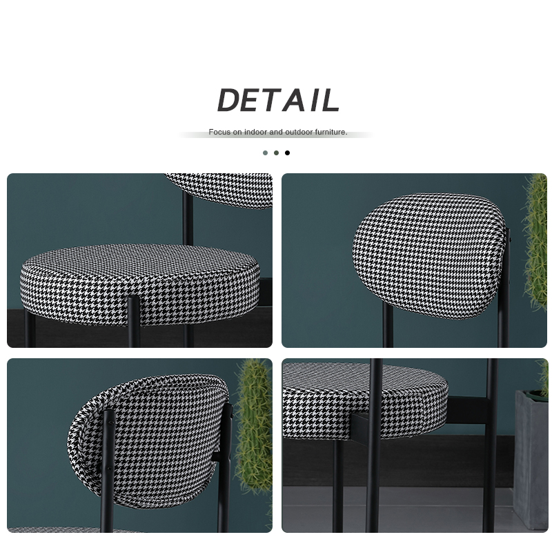 black white dining chair