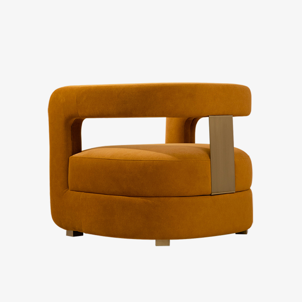Modern Velvet Accent Chair 