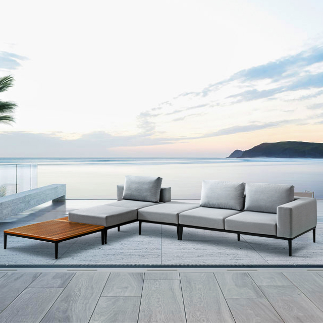 Nordic Luxury Leisure Sofa Modern Furniture Outdoor Sofa Set L Shaped Outdoor Sofa