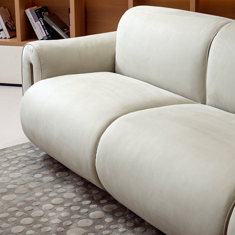 Modern Contemporary Three-Seater Sofa with Removable Armrests