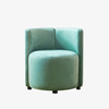 Modern Velvet Curved Back Single Lounge Chair Armchair